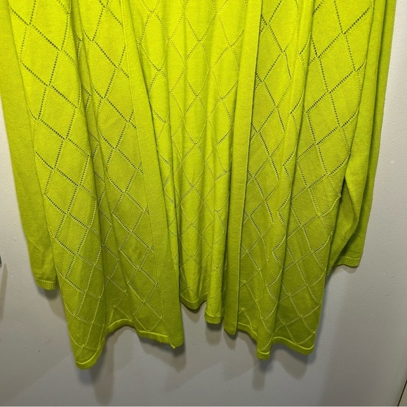 Lane Bryant Green Knit Open-Front Long Sleeve Open Front Cardigan Size 14/16 - Picture 4 of 11